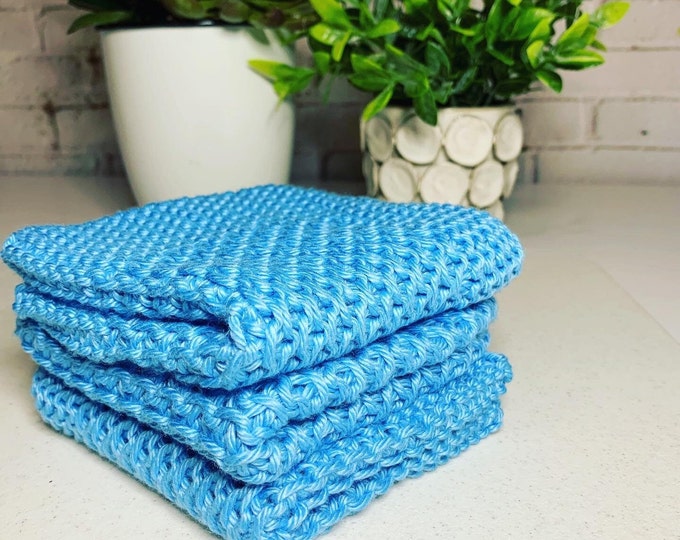 Pima cotton washcloths / hand knit cotton washcloth / self gifting / spa at home / self care gifts / gift ideas for her / sale / ritual bath