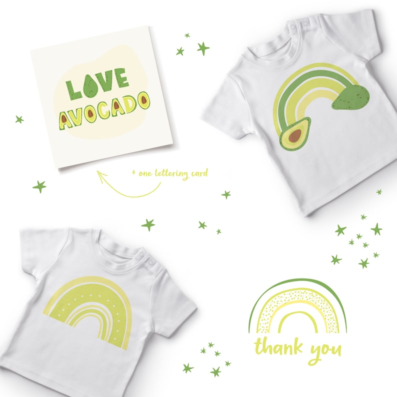 Avocado Rainbows archivos SVG para cricut imágenes | Etsy
