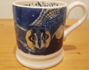 Emma Bridgewater Mug Winter Animals At Night Snowy Owl and Reindeer Christmas Half Pint New Discontinued Wonderous Starry Night New