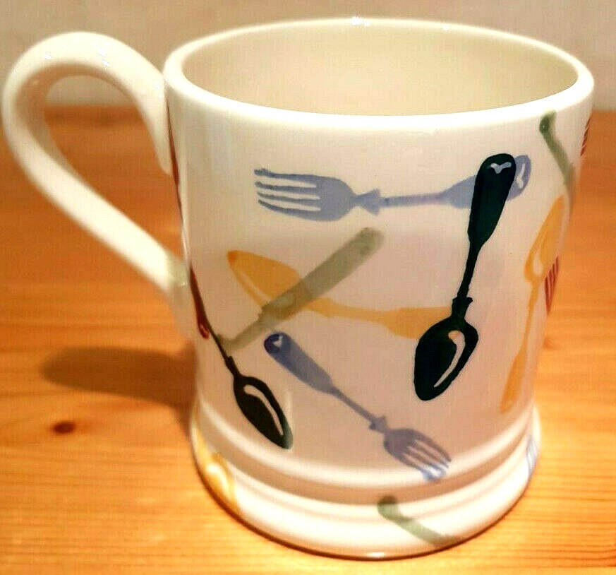 Emma Bridgewater Polka Dot Mug Knives and Forks Half Pint New