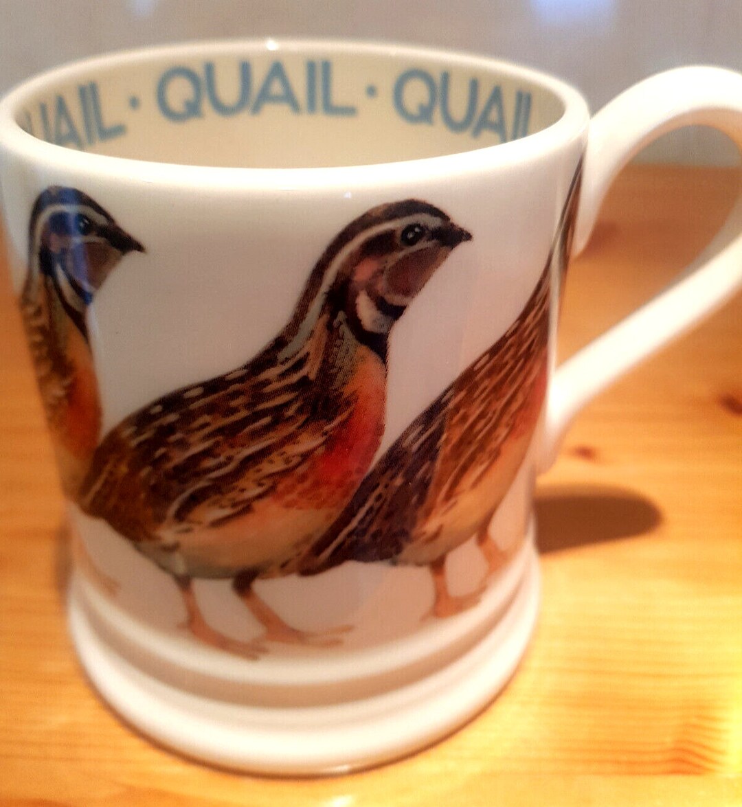Emma Bridgewater Quail Mug Game Birds Half Pint Discontinued Brand New