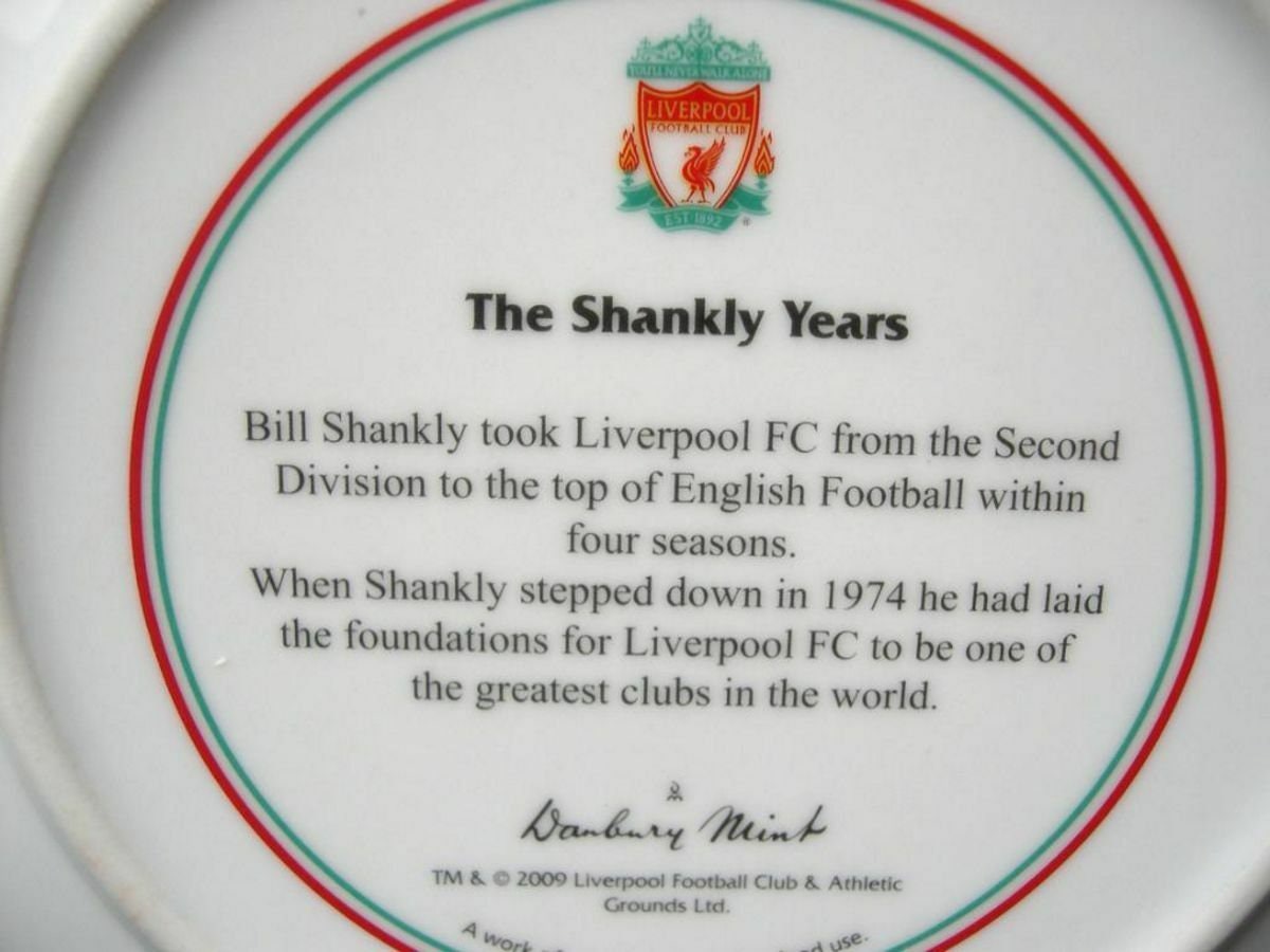 Liverpool FC 8 20cm Plate the Shankly Years 1959-1974 - Etsy UK