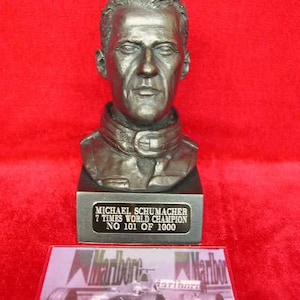 Michael Schumacher Limited Edition buste sculptuur door LEGENDS FOREVER Formula 1 F1 Motor Racing Champion figuur standbeeld slechts 1000 gemaakt