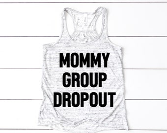 Mama Group Dropout Womens Fashion Sleeveless Flowy Racerback Tank Top