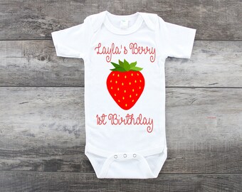 berry first birthday outfit