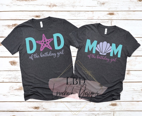 Mermaid shirts for birthday hotsell party