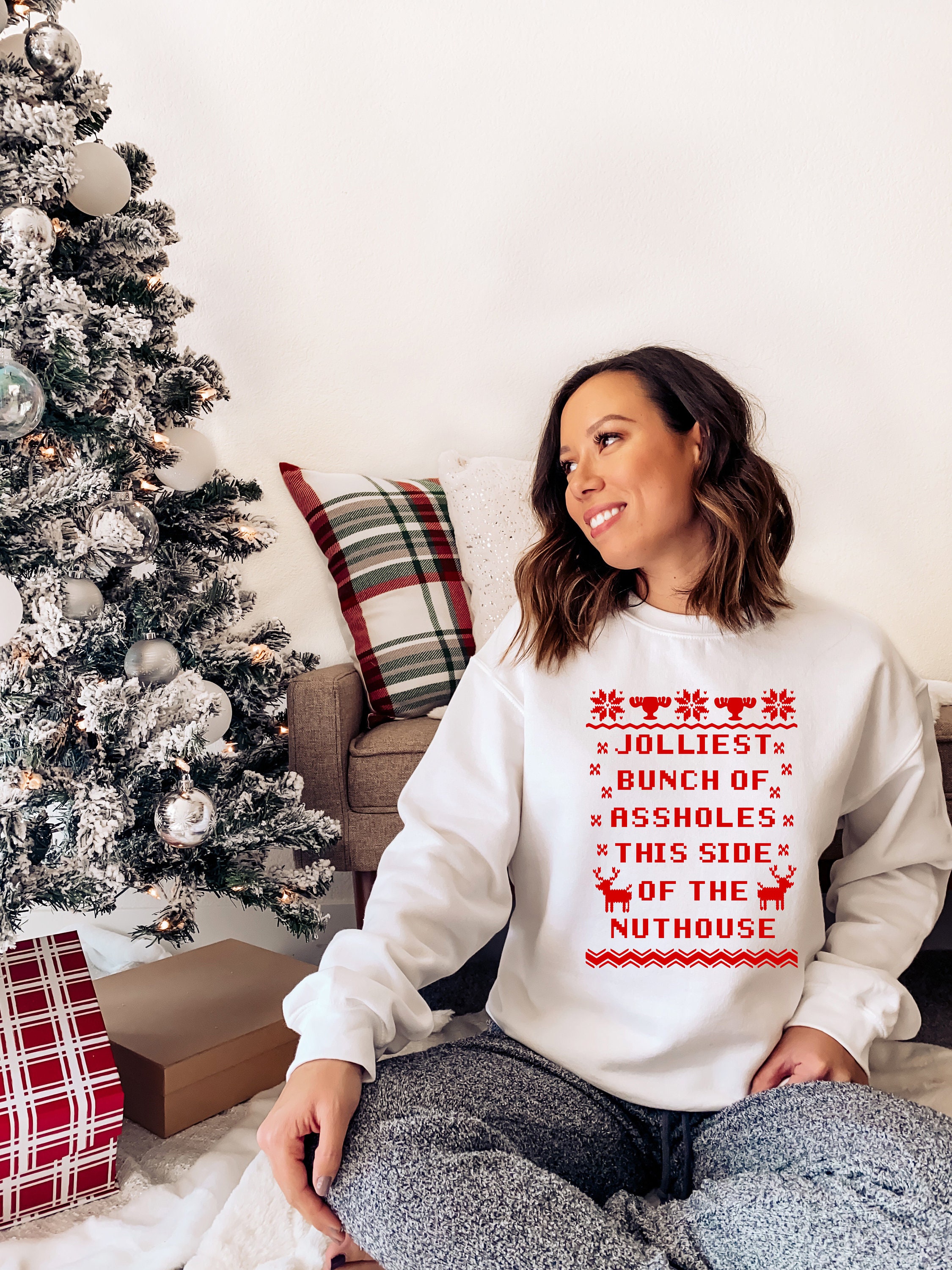 Cute Christmas Sweatshirt. Ugly Christmas Sweater. Christmas 