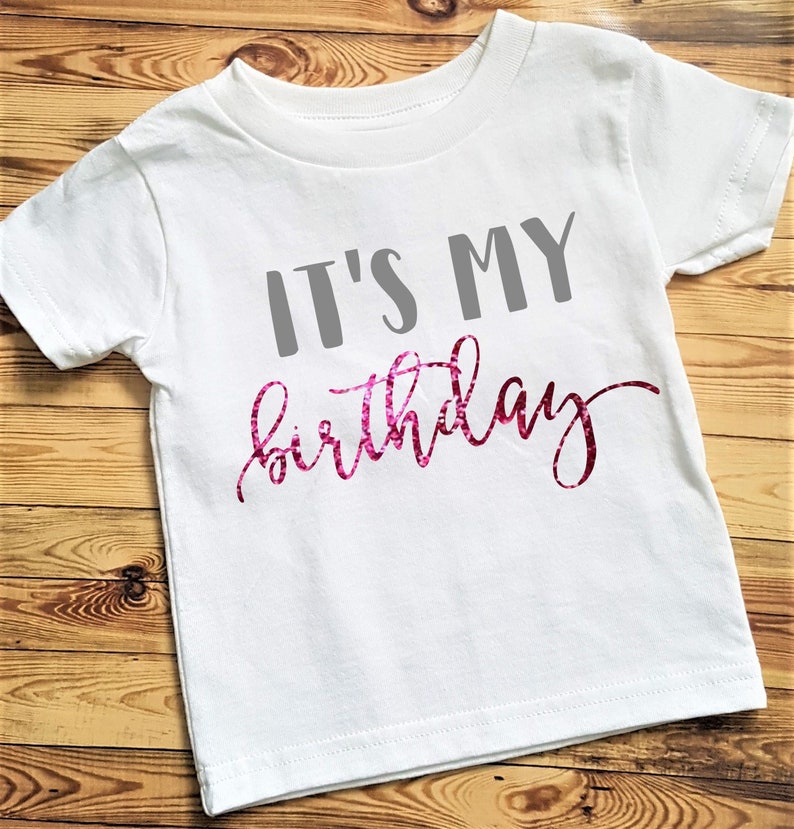 It/'s My Birthday Pink Glitter Girls Shirt Tank
