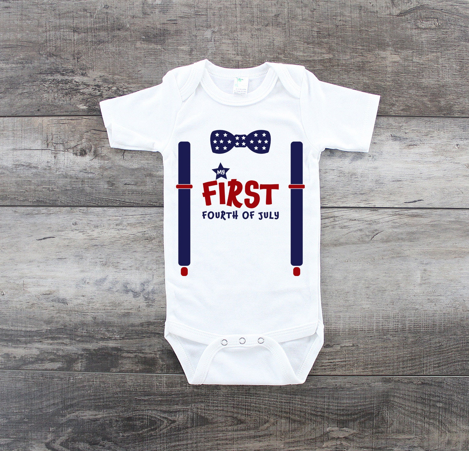 First July 4th Baby Gift First 4th of July Bodysuit Personalized First 4th of July Onesie for Baby My First Fourth of July Baby Onesie
