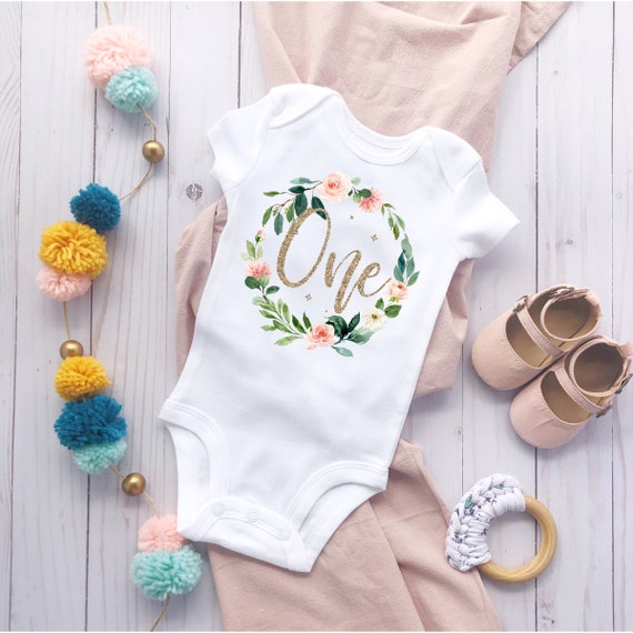 one birthday onesie girl