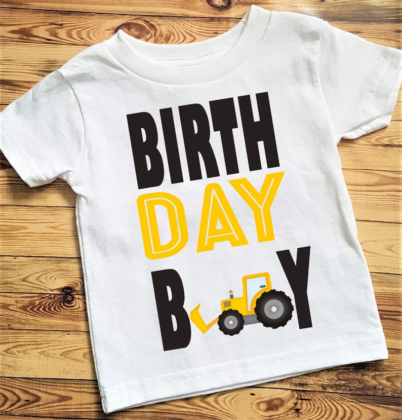 Tractor Birthday Shirt Tractor Shirt Birthday Shirt Boy Birthday Shirt White Tractor Birthday Shirt Personalized Birthday Shirt Kids T-Shirt