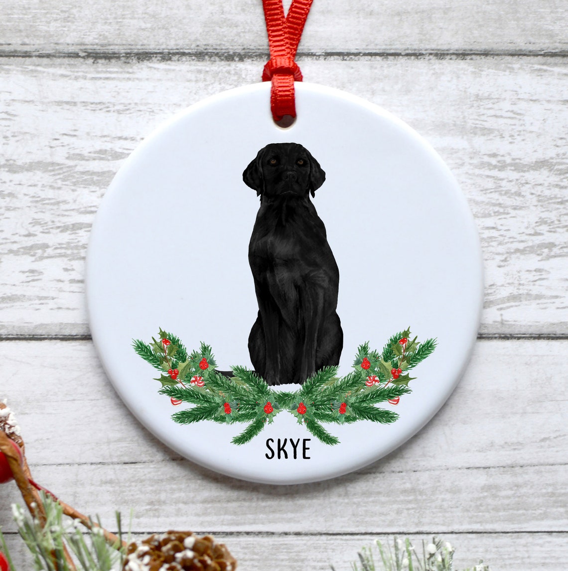 Black Lab Christmas Decoration 