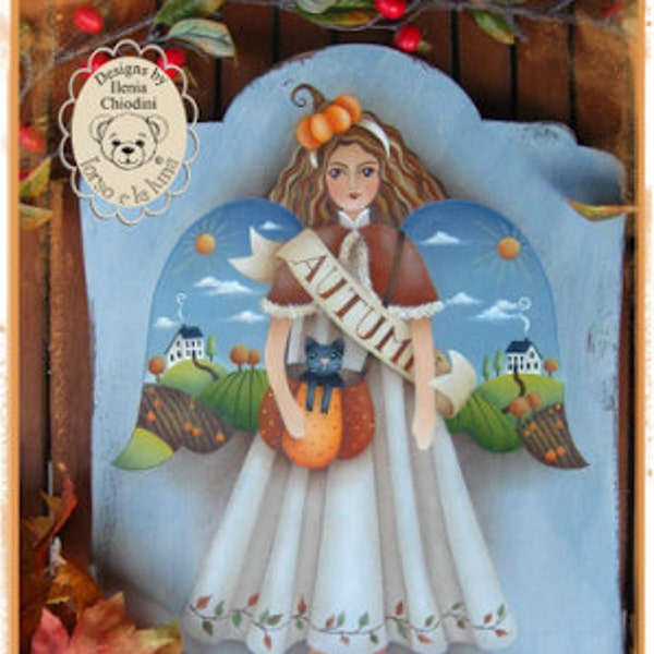 Angel of autumn Painting E-pattern