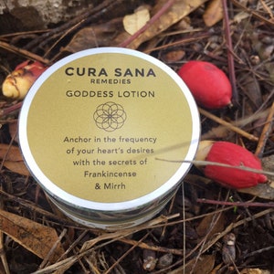 Goddess lotion /face & body natural lotion/ high vibrational skin hydration/ Frankincense and Myrrh/