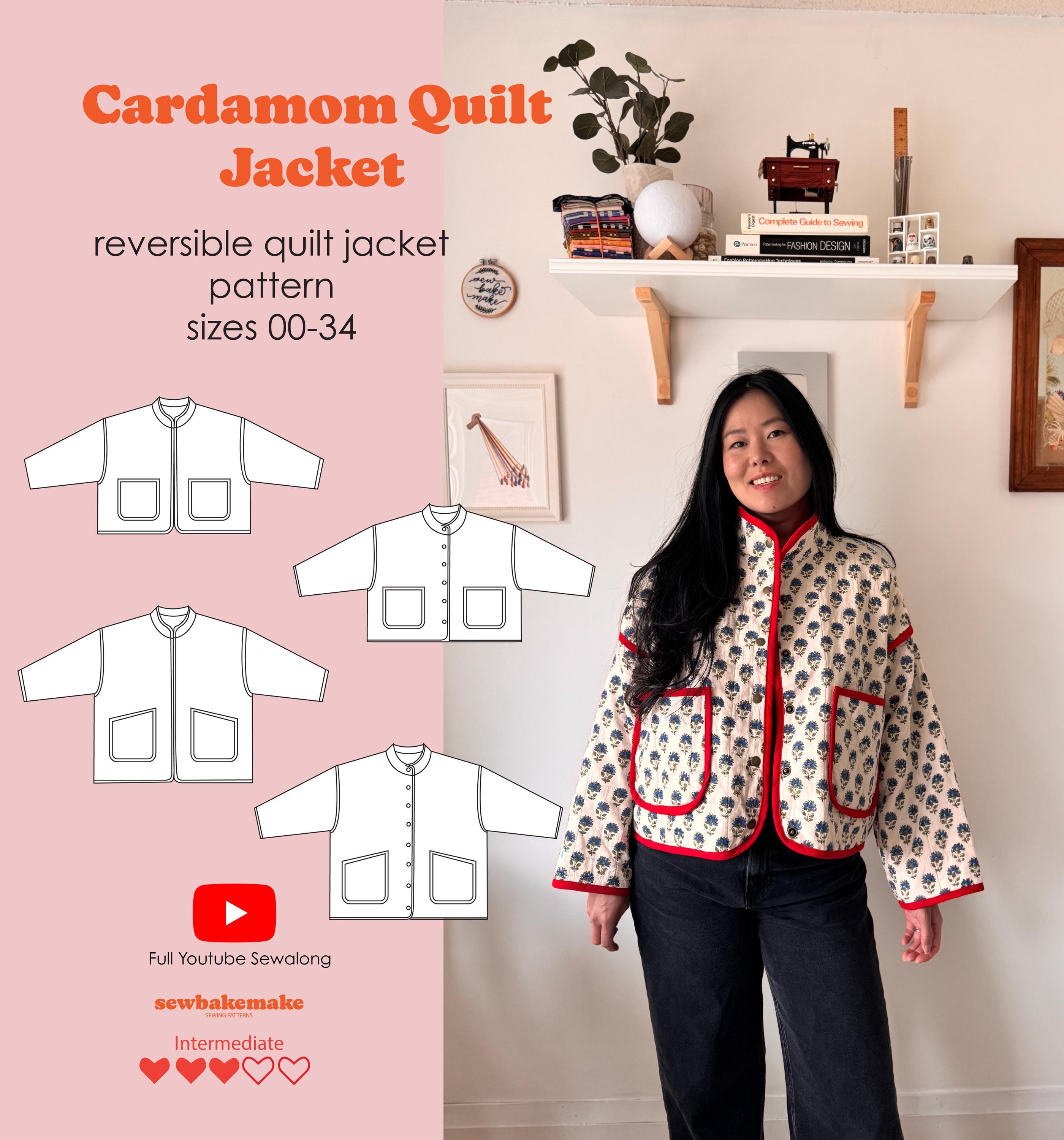 Cardamom Reversible Quilt Jacket Sewing Pattern - Etsy