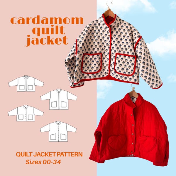 Cardamom Reversible Quilt Jacket Sewing Pattern