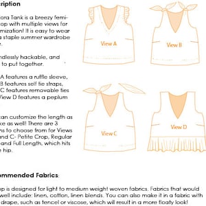 The Nora Tank Woven Tie Strap Tank Top Sewing Pattern image 7