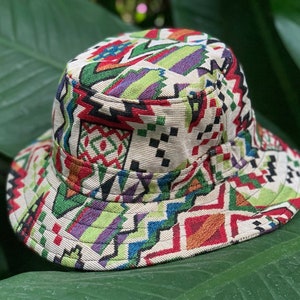 Nomadic boho Bucket Hat Stylish Unique southwest design Hipster hat men women Hippie Festival Canvas Cotton hat handmade Funky gift best