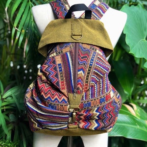 Tribal Woven Rucksack Boho Azteken Muster Stil Rucksack Beutel Geschenk für Boho Festival Festival