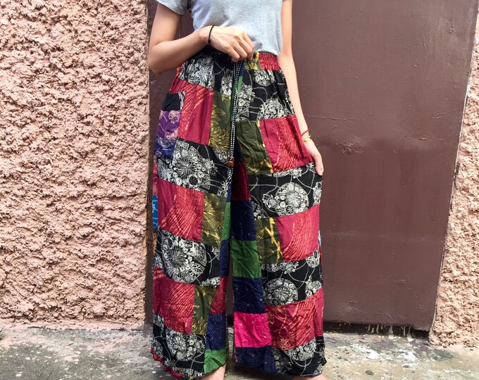 Festival Boho Hippie Gypsy Clothing Patchwork Art Pants Etsy