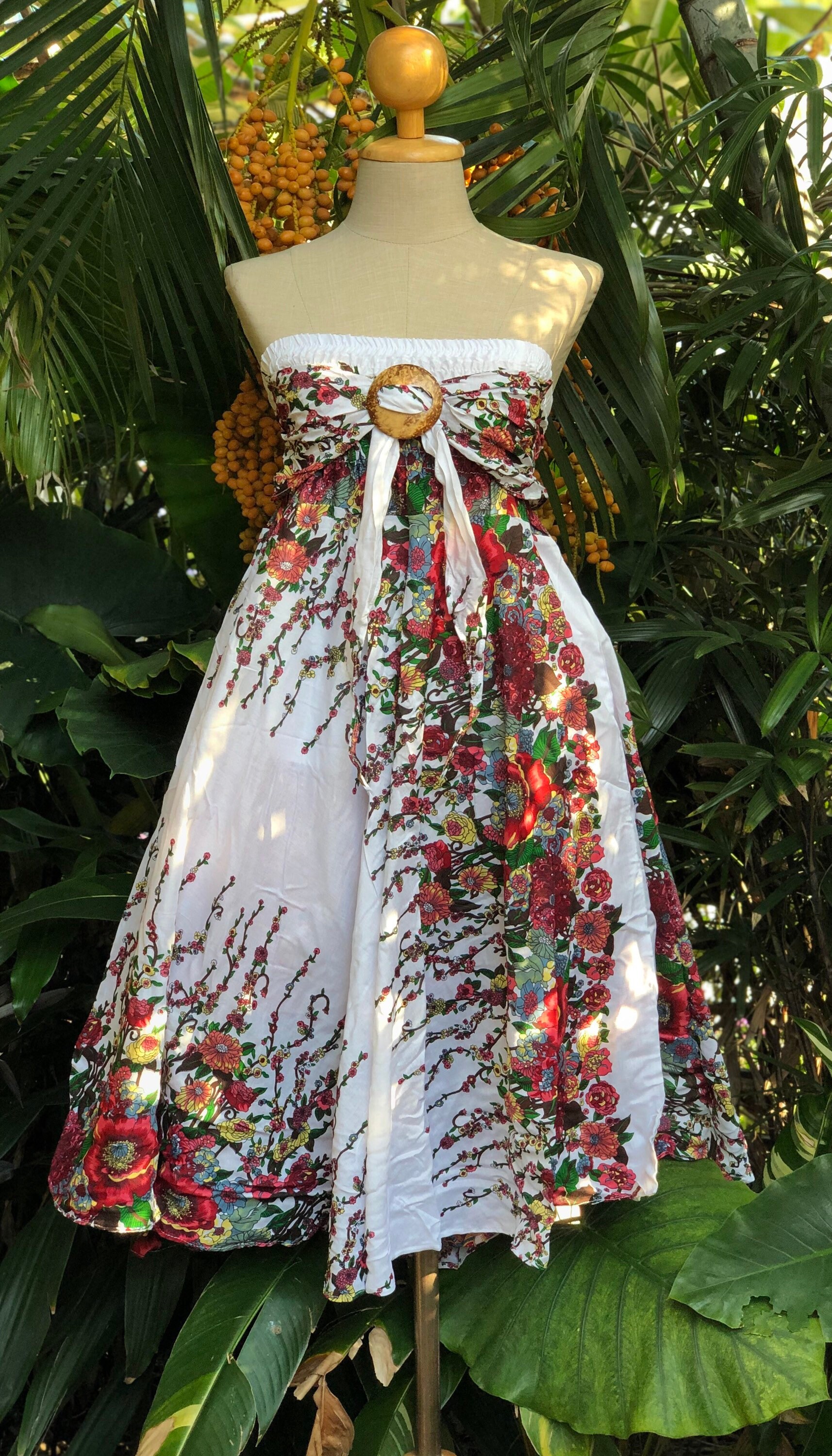 SotRong Jupe Midi D'Été Bohème Vintage Imprimé Floral - Jupe Gitane Taille Haute Pour Plage Et Vacances
