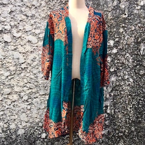Hippie Festival Lång Kofta Kavaj Tribal Boho Gypsy Boho Oversize Stil Topp Kimono Strandtäcke Sommar Vegansk Mandala Gåva Män Kvinnor