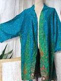 Peacock Kimono Cardigan blazer Hippie Oversize Gypsy Bohemian Boho Tribal Zen style Dress Top Beach Cover Summer gift plus size women men 99