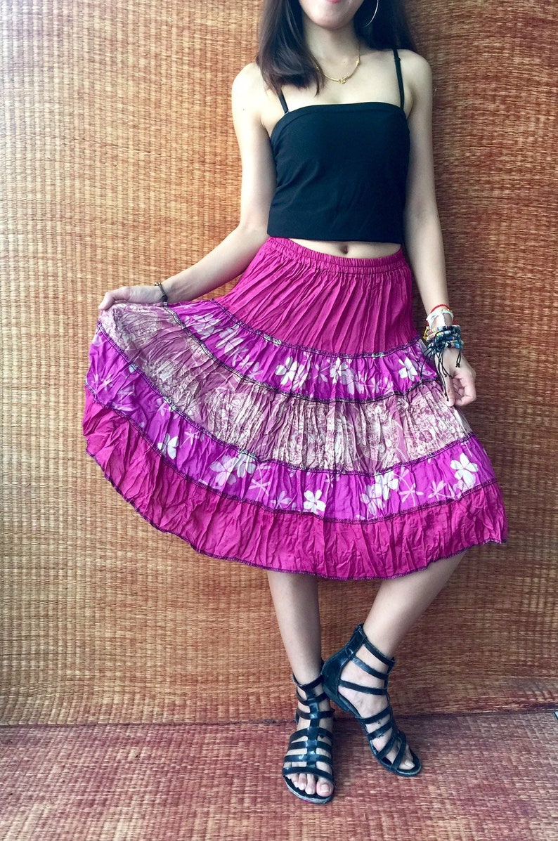 Boho Skirt Festival Bohemian Clothing Hippie Gypsy Patchwork Etsy