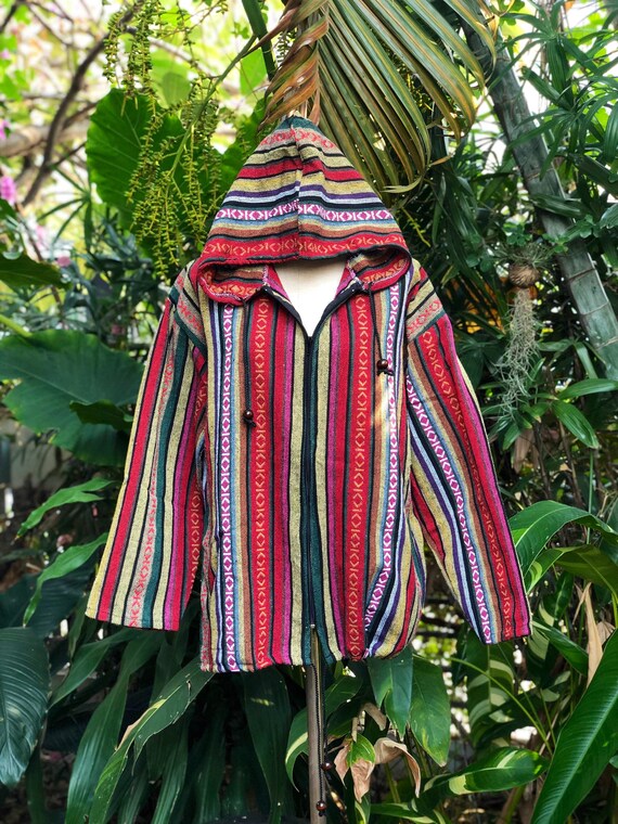 Southwest Drug Rug Hoodie Jacket Cotton Festival Nomadic Hippy Etsy