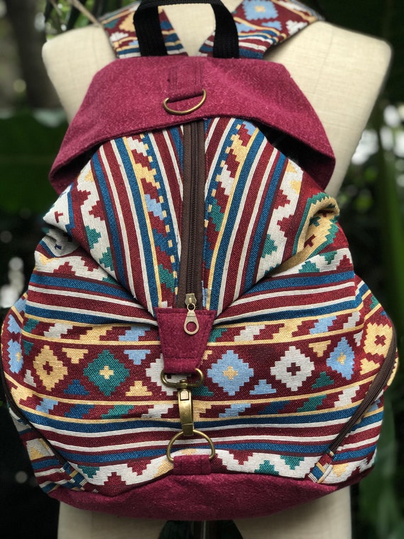 Mandala Fabric Hobo Bag Easily Convertible Backpack Aztec -  Israel