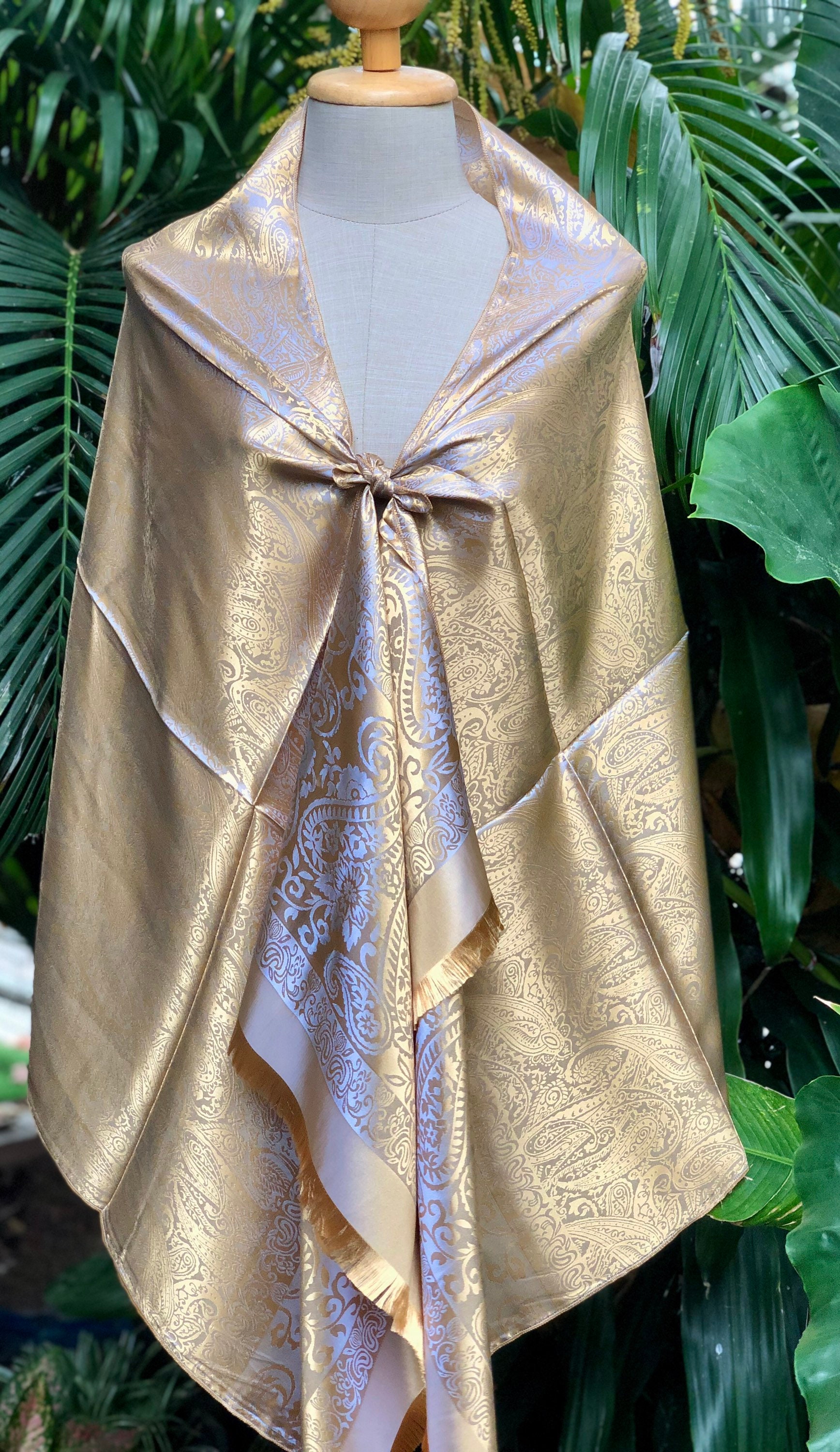 Yesbay 90x90cm Square Towel Imitated Silk Fabric Women Flower Print Head  Wrap Scarf 