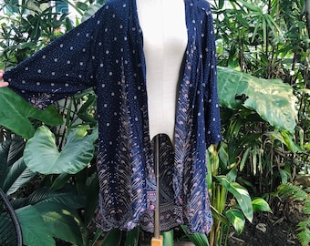 Cardigan hippie, zingaro, boho, stile boho, blazer unisex oversize, copricostume da spiaggia per persone libere, regalo tribale per uomo, festival Burning Man