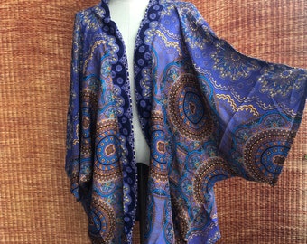 Boho Kimono Cardigan blazer Hippie Oversize Mandala Gypsy Bohemian Tribal style Dress Top Beach Cover Summer unique gift plus size women men