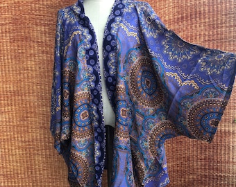 Boho Kimono Cardigan blazer Hippie Oversize Mandala Gypsy Bohemian Tribal style Dress Top Beach Cover Summer unique gift plus size women men