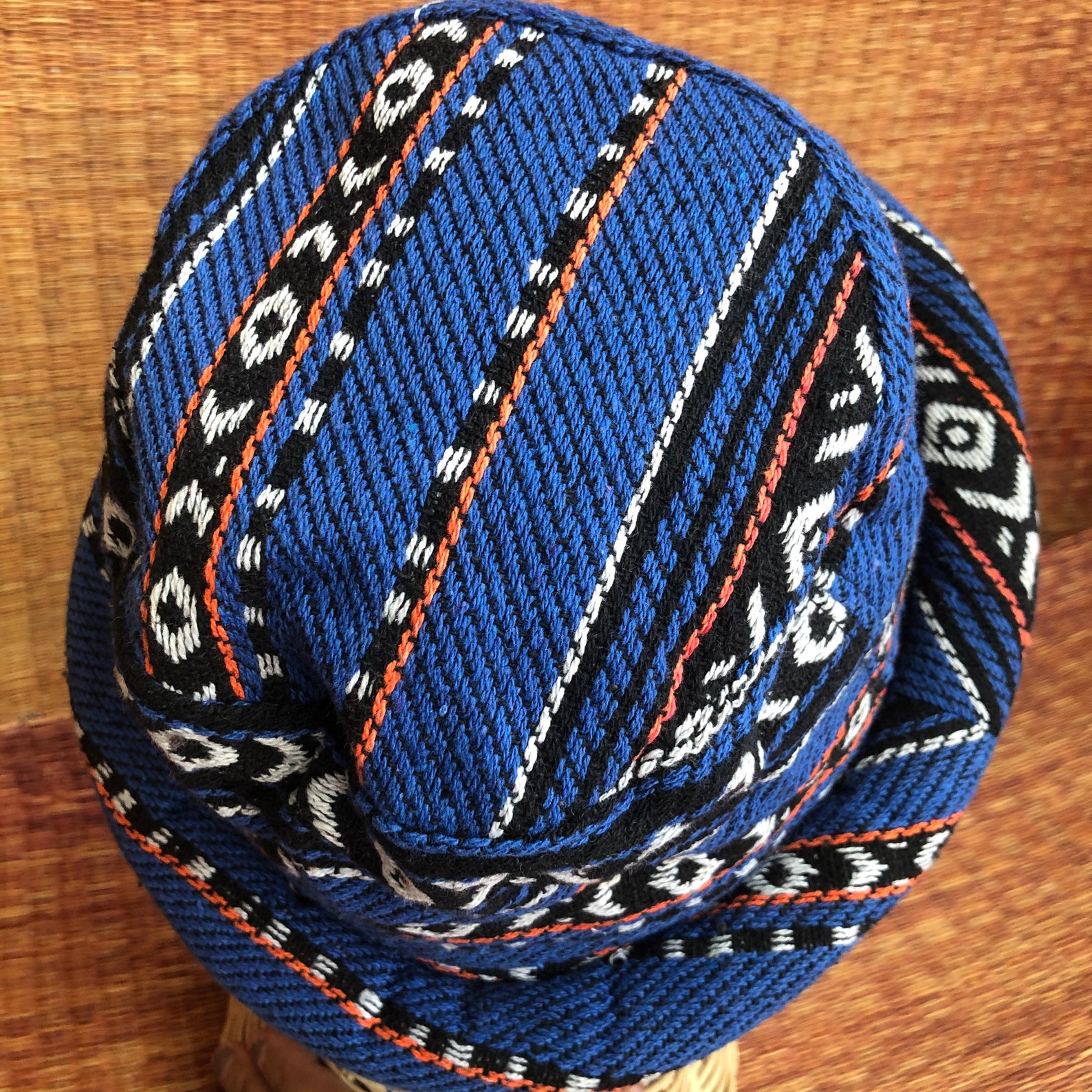 Cotton Boho Roll brim Hat Aztec hat Hippie Style Woven Drug | Etsy