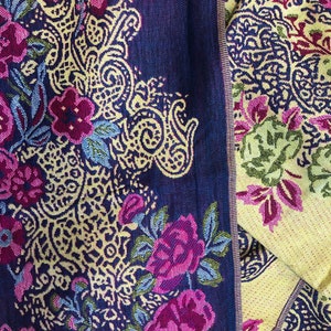 Florals Pashmina Scarf Stylish Flower print Festival Scarves Boho Bohemian Gypsy Head Wrap Turban unique Gift Women men Colorful Gypsy Vegan image 4