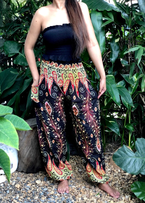 Paisley Trousers Yoga Pants Hippie Boho Style Festival Gypsy Indian Rayon  Fashion Beach Summer From Thailand Unique Gift Men Women Unisex -   Canada