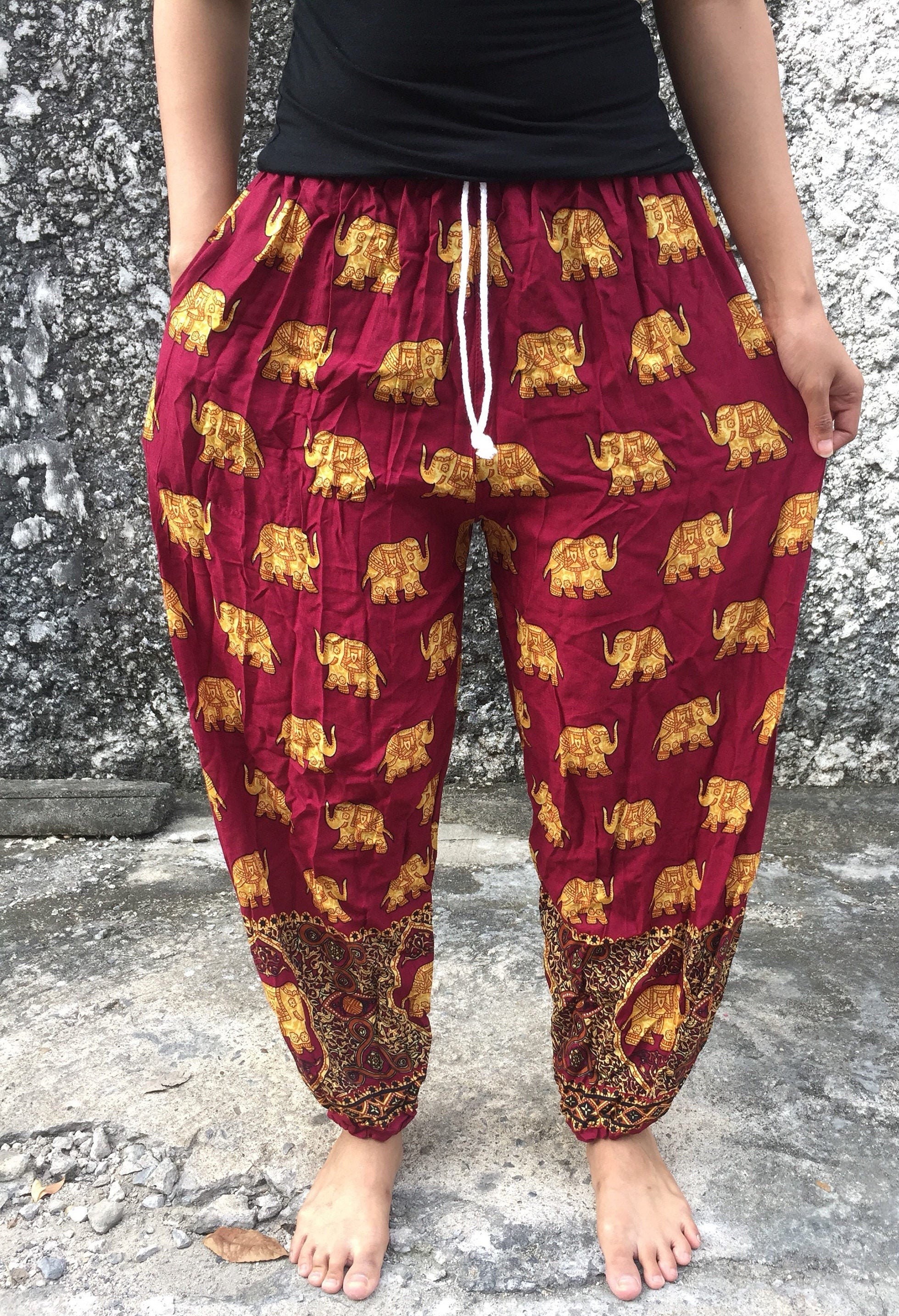 Elephants Print Yoga Pants Hippie Pants Boho Gypsy Hipster - Etsy Israel