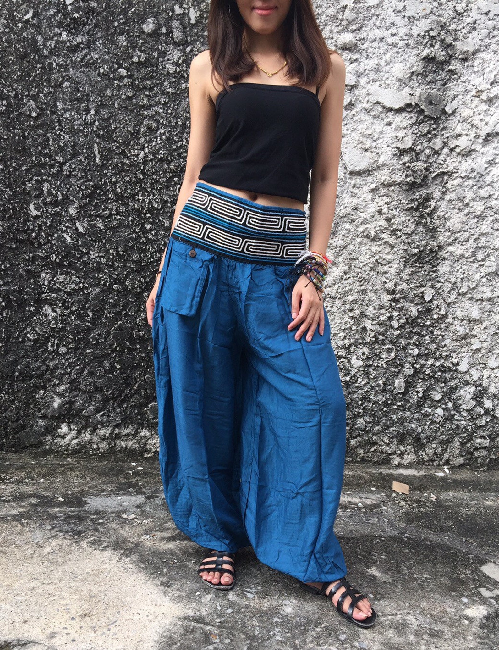 Yoga Pants Hippie Boho Harem pants Bohemian Style festival Etsy