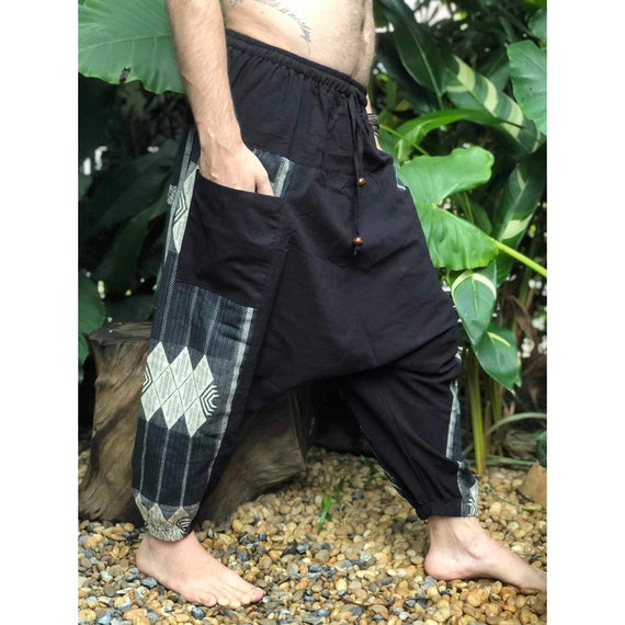 Harem Pants Men, Samurai Pants, Cotton Pants, Burning Man Costumes