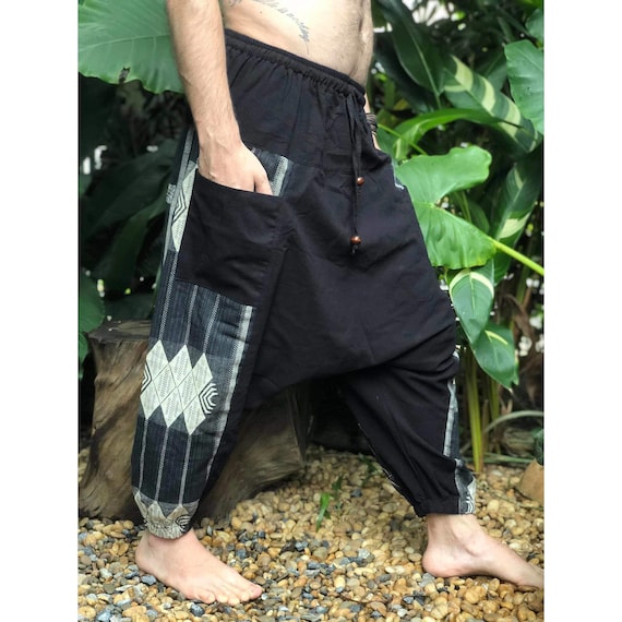 Harem Pants Men, Samurai Pants, Cotton Pants, Burning Man Costumes