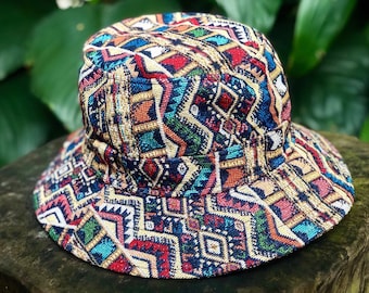 Tribal Festival Bucket Hat Boho Aztec Funky Hip Hop Hat - Etsy display picture 1