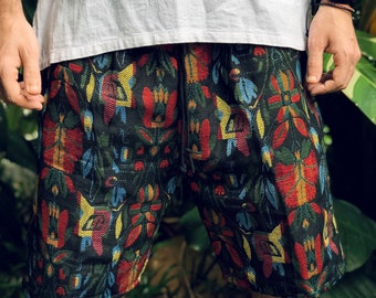 Bomullsshorts Herr Geometrisk Azteker Botanisk Tribal Hippie Boho Festival Zigenare Etnisk Stil Kläder Strand Sommar Burning Man Gatustil