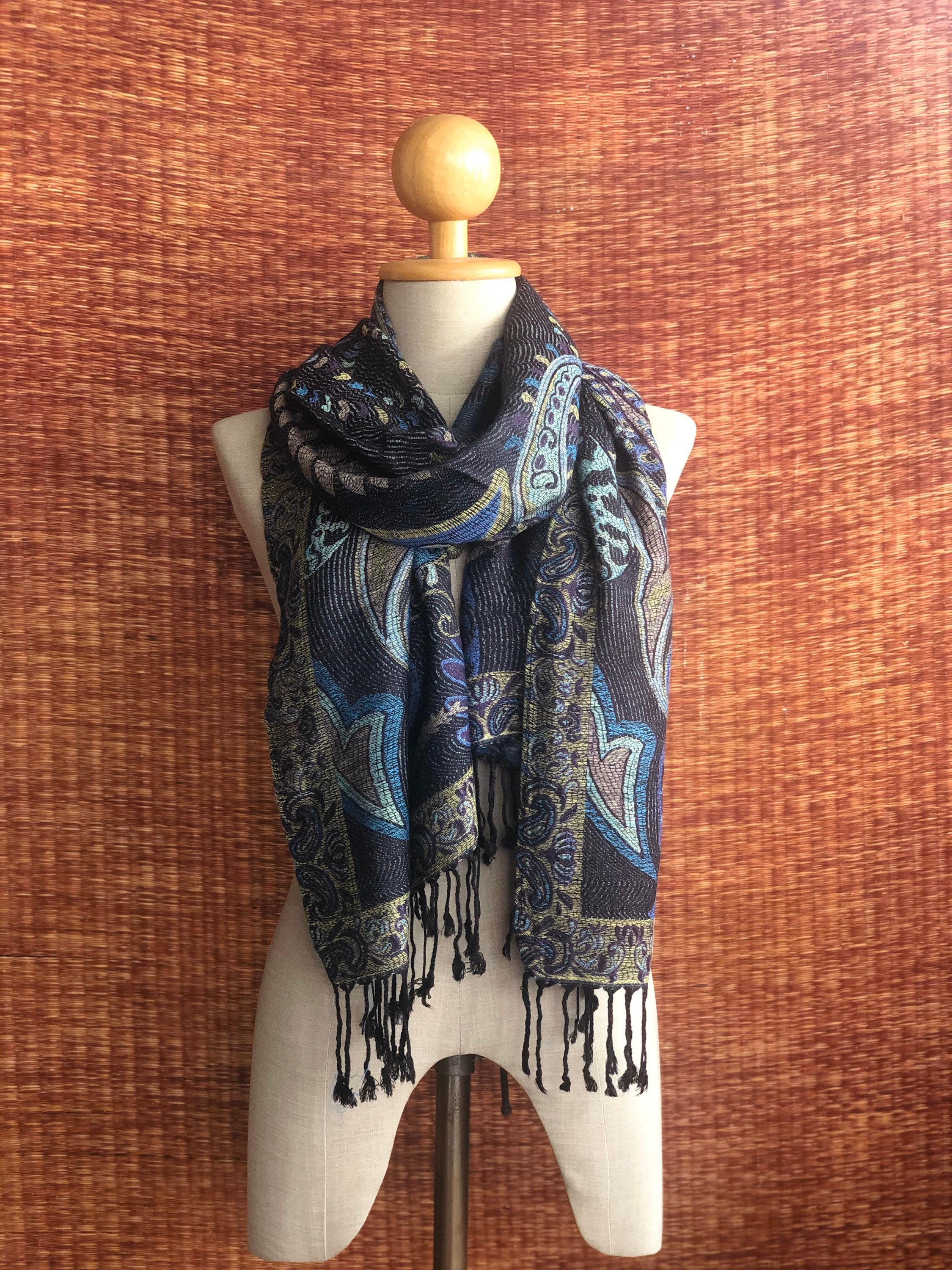 Gypsy Scarf Shawl Paisley Boho Luxury Bohemian Hippie Festival Etsy