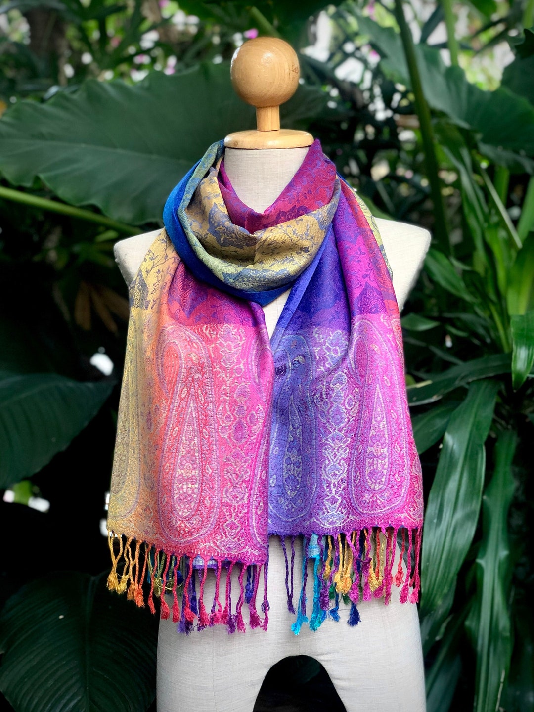 美品 希少 RUDE GALLERY paisley scarf wild-rags-wr444-black-white-