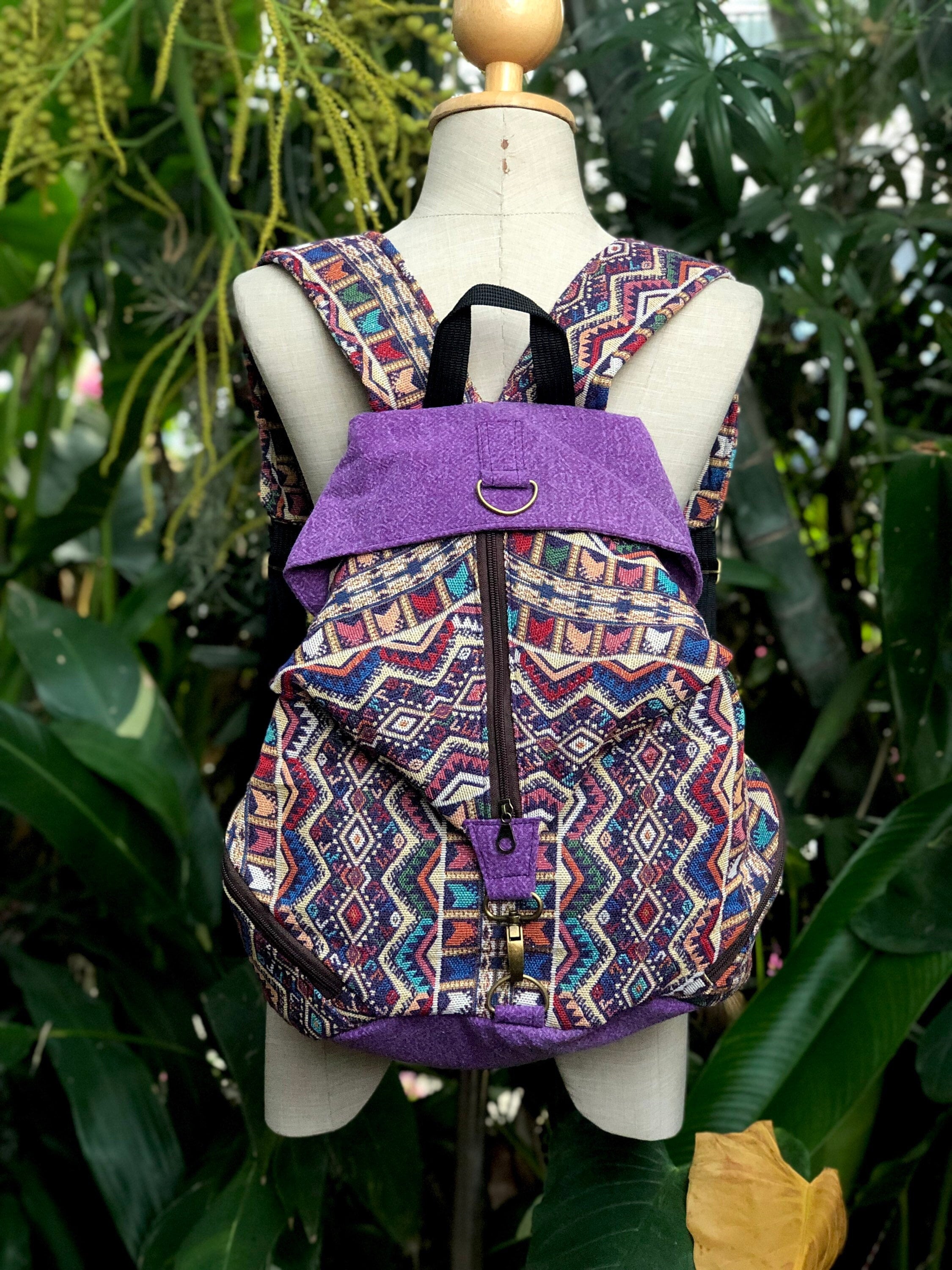 Baja Unique Cotton Backpack Aztec Ethics Hippie Nepali Drug 