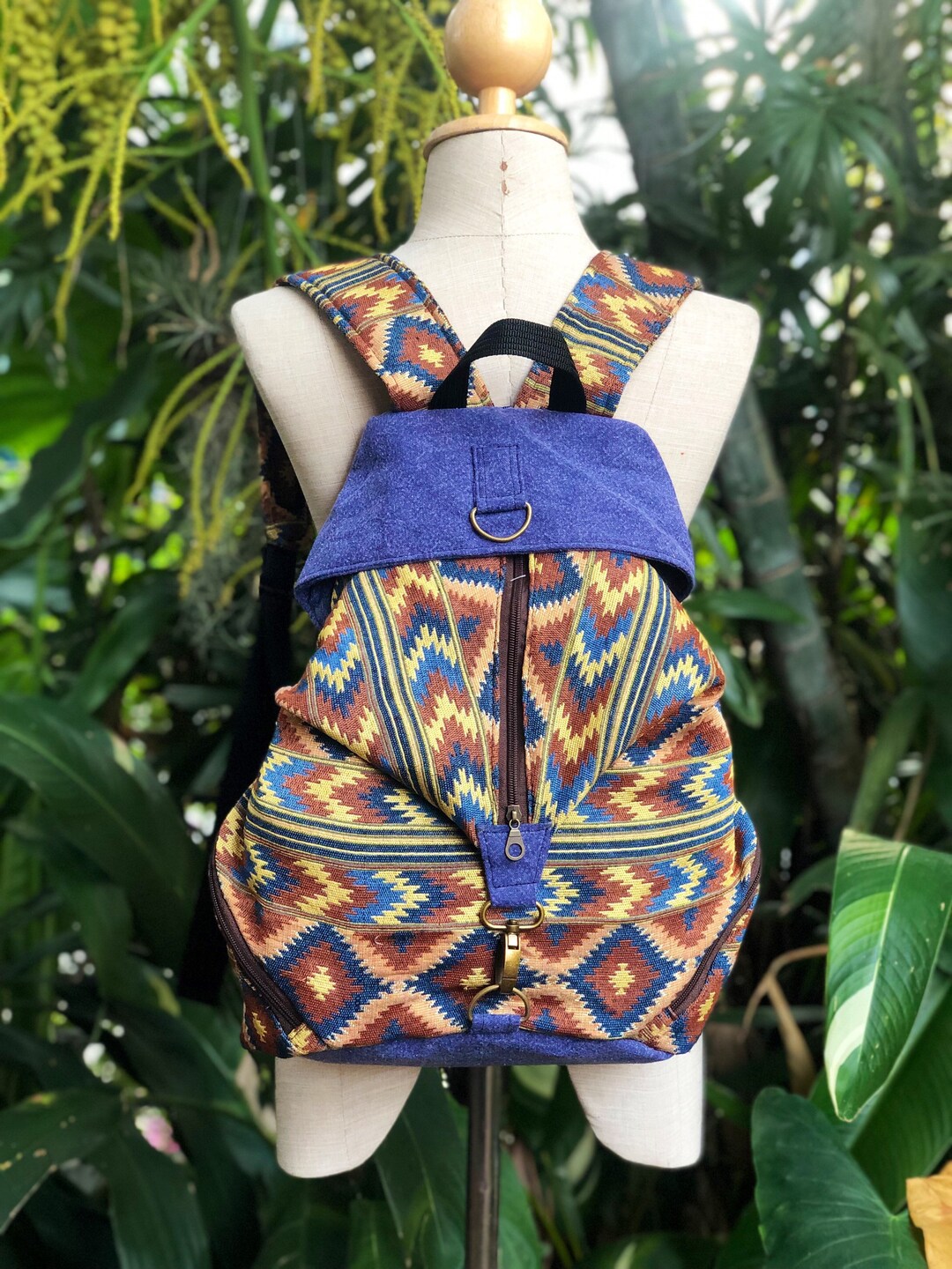 Baja Unique Backpack Ethics Hippie Drug Rug Fabric Gypsy  display picture 1