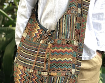 Crossbody Bag Tribal Boho Bag Sling Bag Hippies Ikat Aztec Style