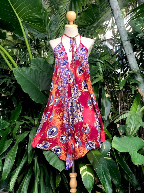 Peacock V Neck Dress Hippie Boho Gypsy Colorful Bohemian Backless Unique Sexy Summer Beach Festival Beachwear Elegance Party for Women - Etsy Peacock V Neck Dress Hippie Boho Gypsy Colorful Bohemian Backless Unique Sexy Summer Beach Festival Beachwear Elegance Party for Women - Etsy