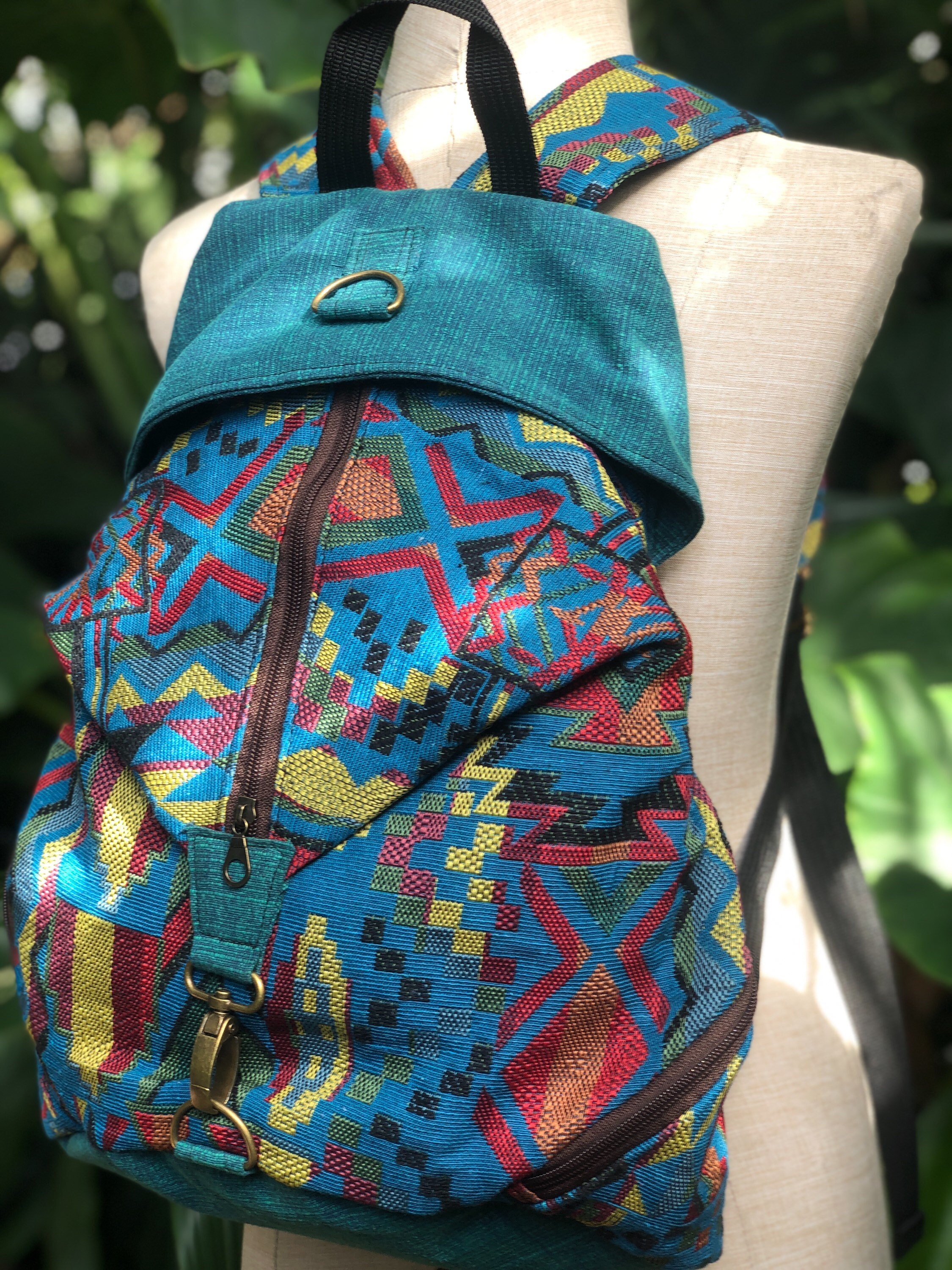 LuLaRoe Aztec Backpack Southwest style Western boho hippie Tribal Woven Backpack Boho Aztec Hippie Southwestern Baja  main image 3